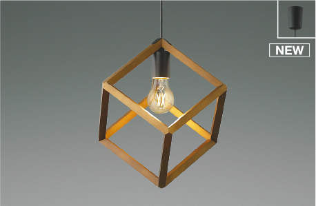 WOOD】AP51299 小型ペンダントライト 木製フレーム LED電球色40W