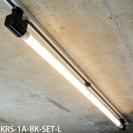 カメダレールソケットS 電球色LEDランプセット 配線ダクト用LEDベースライト1灯タイプ KRS-1A-BK-SET-L[LED電球色][ブラック]