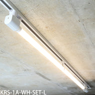 カメダレールソケットS 電球色LEDランプセット 配線ダクト用LEDベースライト1灯タイプ KRS-1A-WH-SET-L[LED電球色][ホワイト]