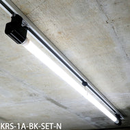 【在庫即納品】【現在庫：5】カメダレールソケットS 昼白色LEDランプセット 配線ダクト用LEDベースライト1灯タイプ KRS-1A-BK-SET-N[LED昼白色][ブラック]