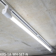 カメダレールソケットS 昼白色LEDランプセット 配線ダクト用LEDベースライト1灯タイプ KRS-1A-WH-SET-N[LED昼白色][ホワイト]