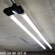 【在庫即納品】【現在庫：5】カメダレールソケットW 昼白色LEDランプセット 配線ダクト用LEDベースライト2灯タイプ KRS-2A-BK-SET-N[LED昼白色][ブラック]