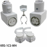 【在庫品】カメダレールソケットS 配線ダクト用LEDベースライトソケット1灯タイプ KRS-1CS-WH [ホワイト][ランプ別売]